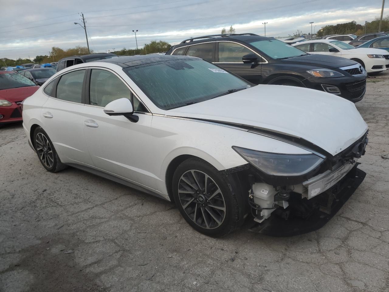 2020 Hyundai Sonata VIN 5NPEH4J28LH007114 Copart auction photo, front end / minor dent/scratches damage thumbnail 4