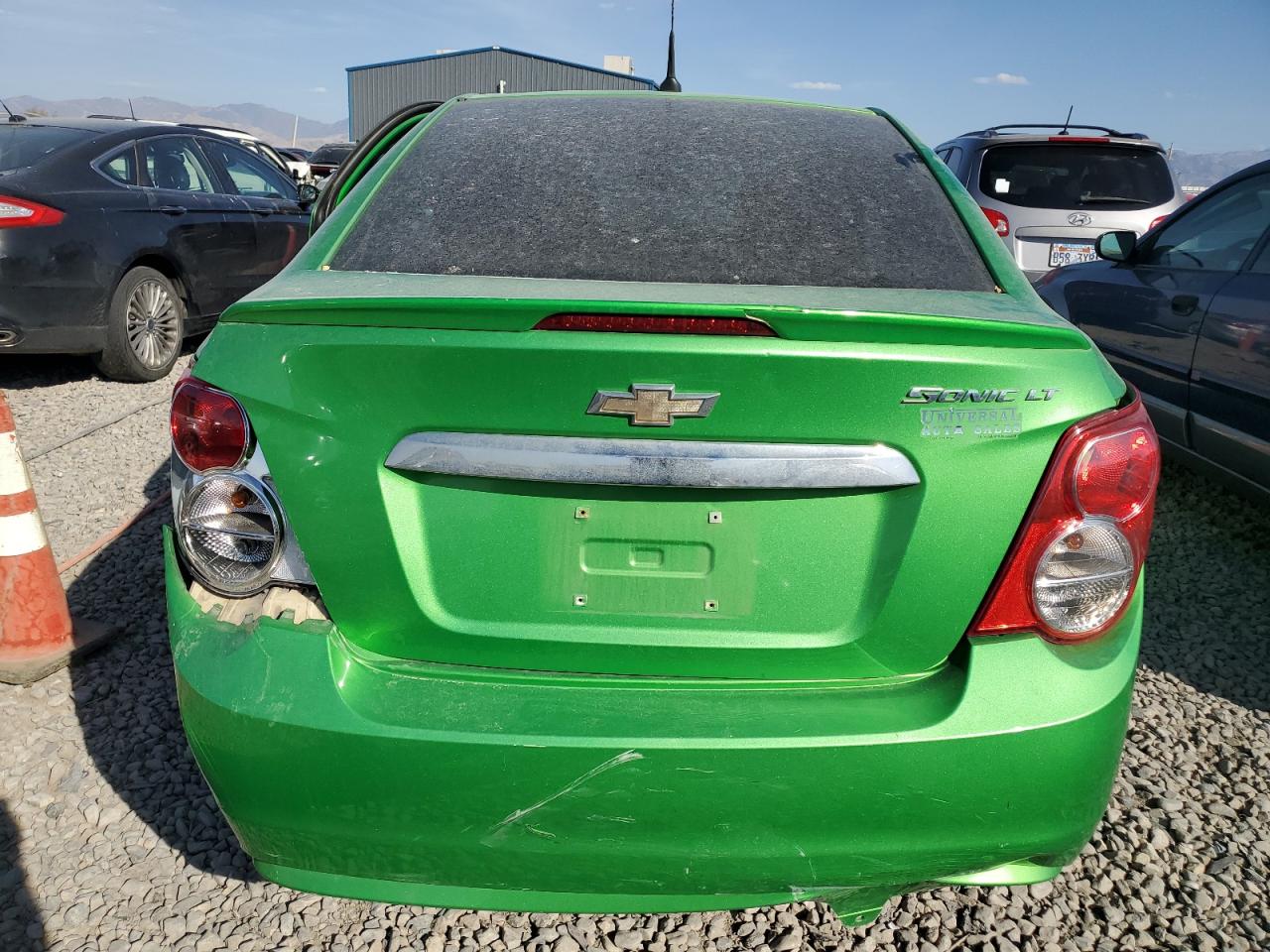 2014 Chevrolet Sonic VIN 1G1JC5SH1E4213687 Copart auction photo, rear end / side damage thumbnail 6