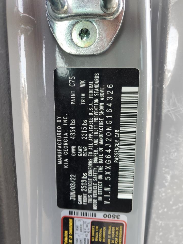 2022 KIA K5 VIN 5XXG64J20NG164326 Copart auction photo, side / vandalism damage thumbnail 12