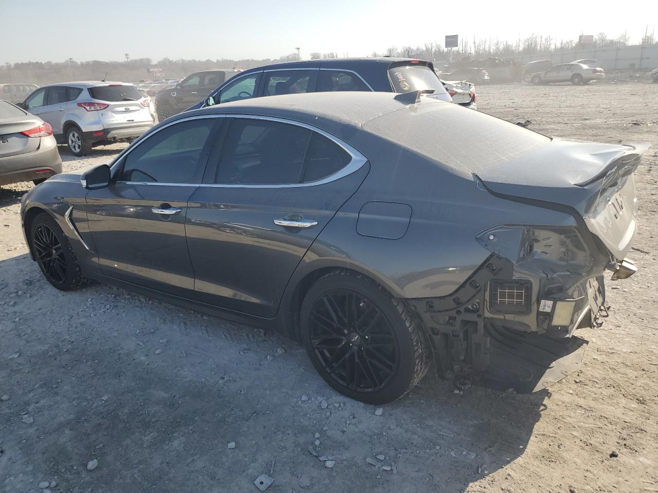 2019 Genesis G70 VIN KMTG34LA5KU030769 Copart auction photo, rear end damage thumbnail 2