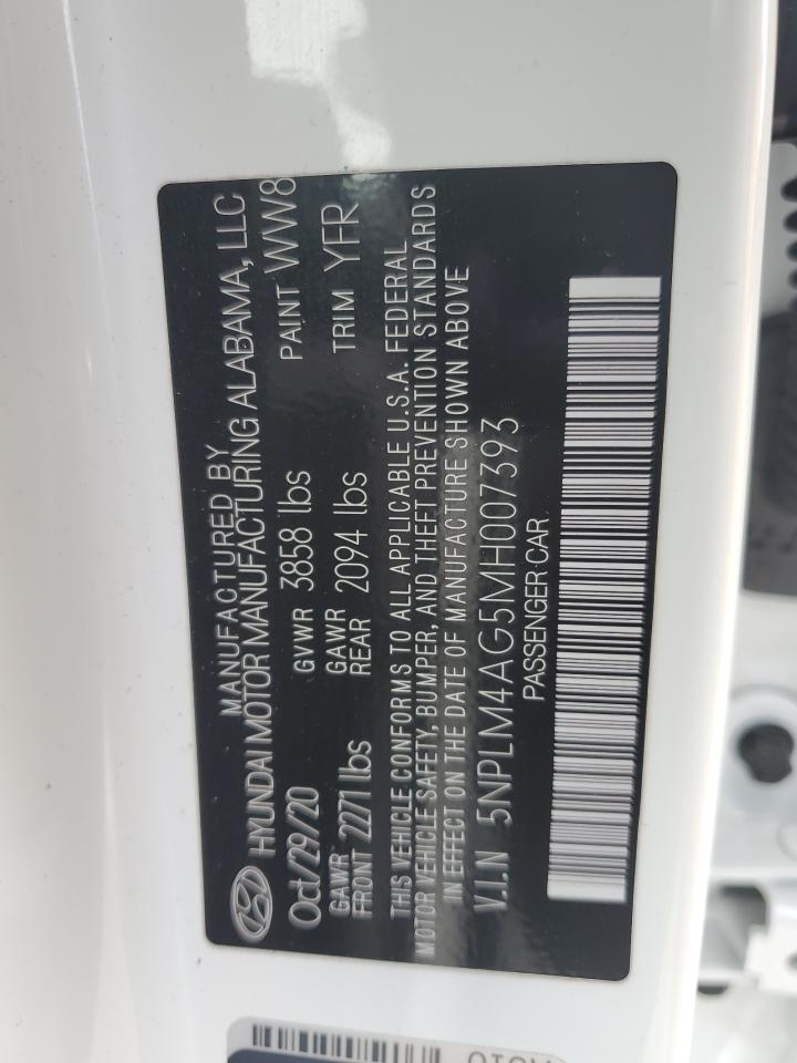 2021 Hyundai Elantra VIN 5NPLM4AG5MH007393 Copart auction photo, side / front end damage thumbnail 14