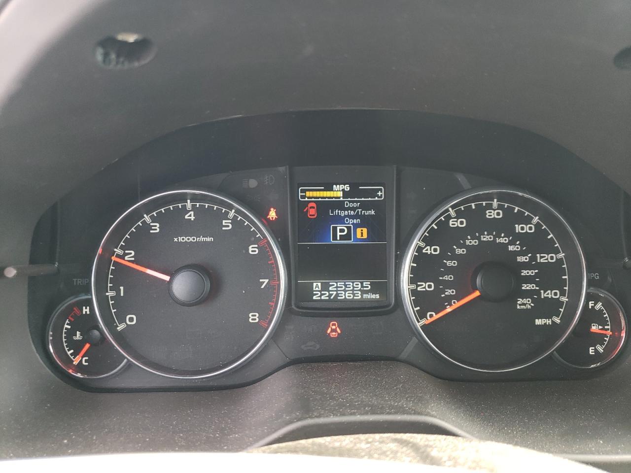 2014 Subaru Outback VIN 4S4BRBMC7E3235110 Copart auction photo, front end / hail damage thumbnail 9