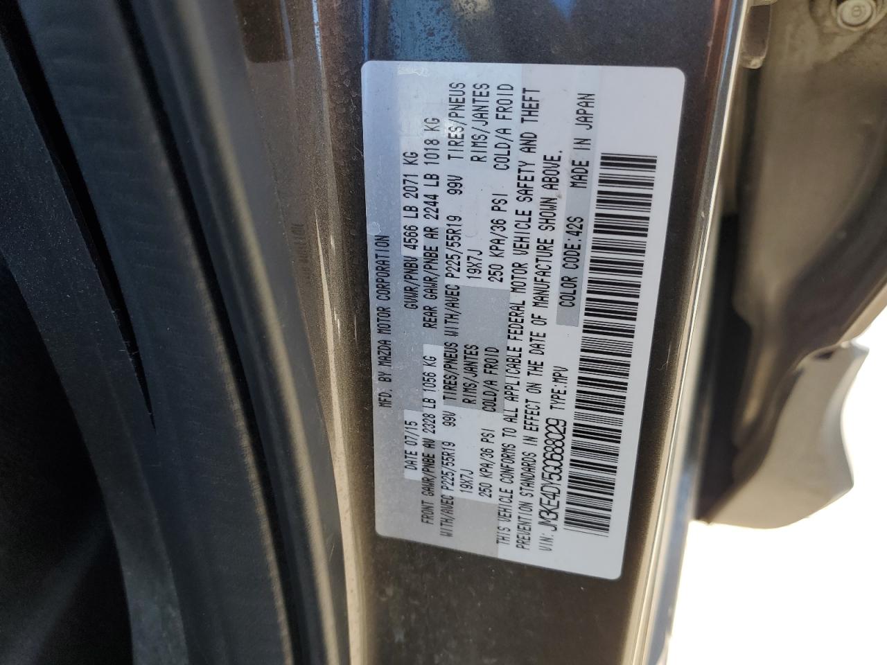 2016 Mazda CX-5 VIN JM3KE4DY5G0688029 Copart auction photo, all over damage thumbnail 13