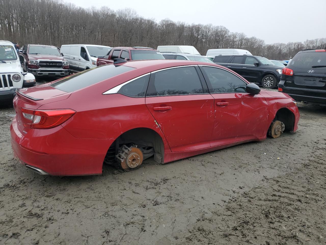 2021 Honda Accord VIN 1HGCV1F35MA098949 Copart auction photo, undercarriage / all over damage thumbnail 3