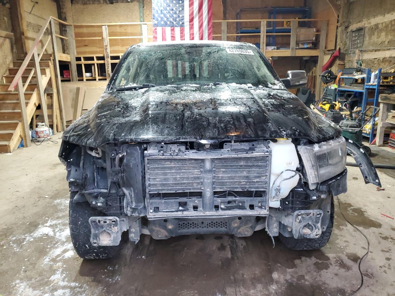 2019 RAM 1500 VIN 1C6SRFJT7KN678008 Copart auction photo, front end / side damage thumbnail 5