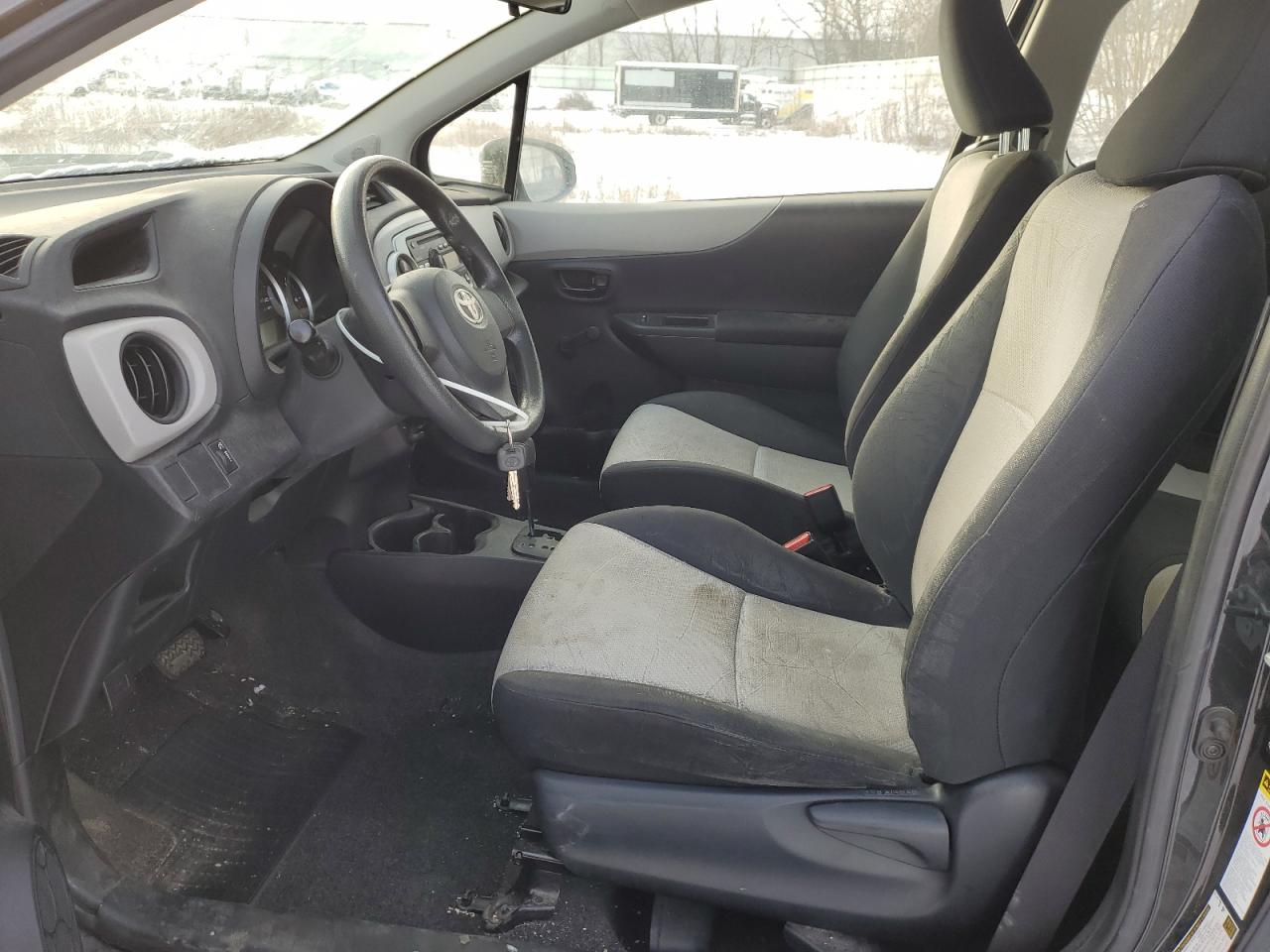 2014 Toyota Yaris VIN JTDJTUD37ED587921 Copart auction photo, front end / side damage thumbnail 7