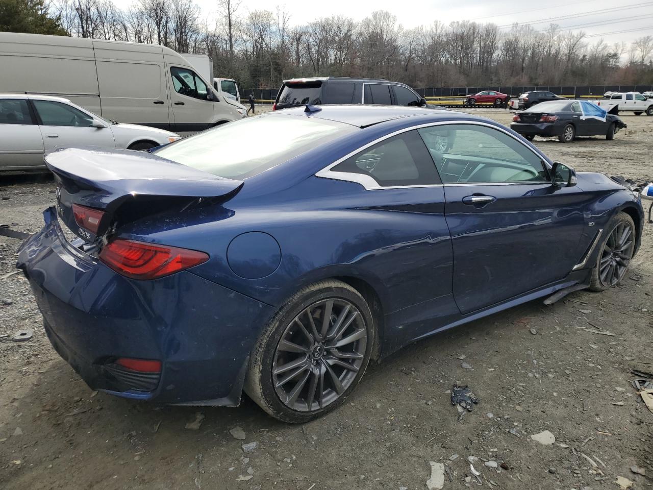 2017 Infiniti Q60 VIN JN1EV7EL5HM559991 Copart auction photo, rear end / side damage thumbnail 3