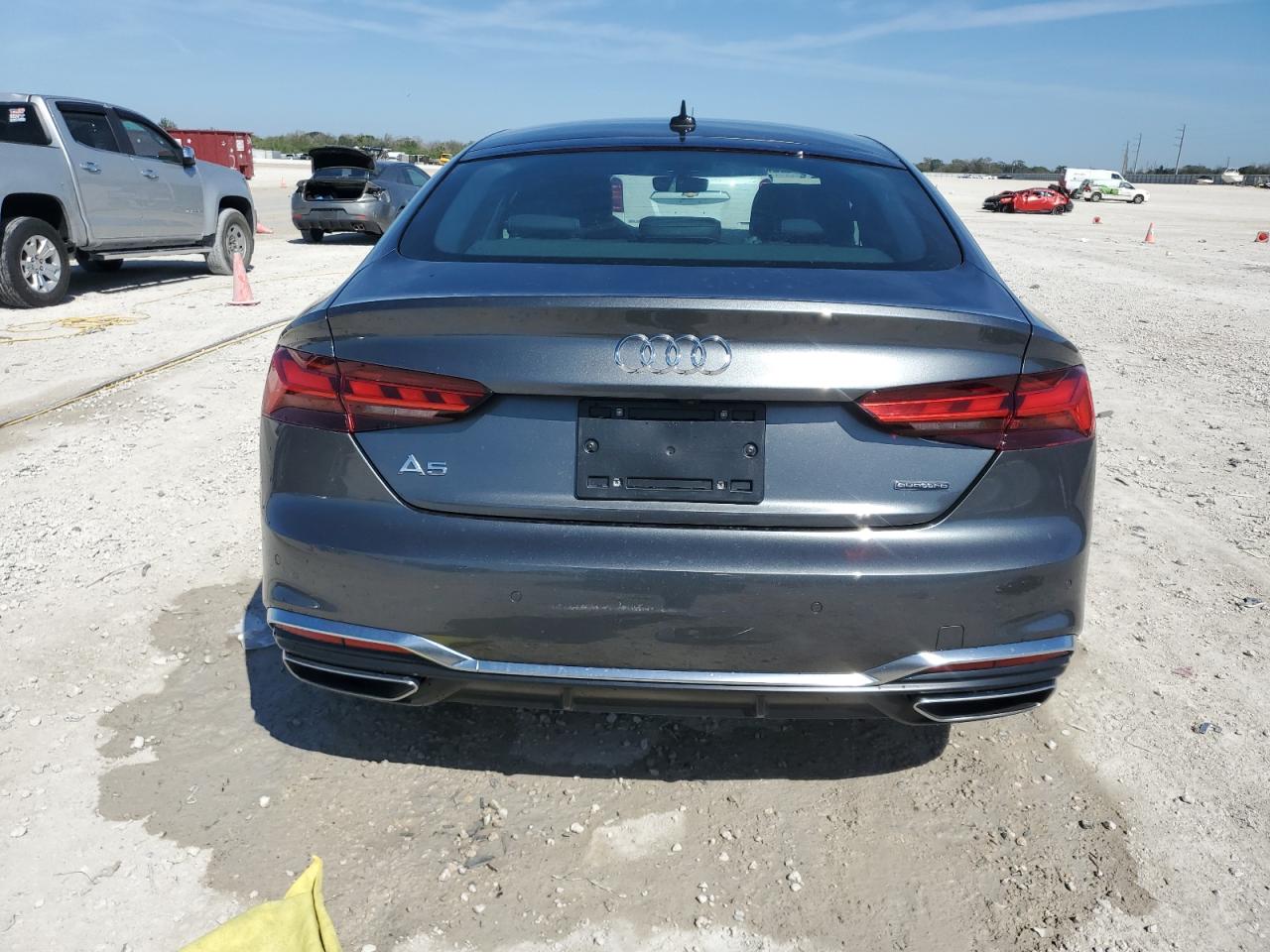 2023 Audi A5 VIN WAUFACF57PA012031 Copart auction photo, front end / side damage thumbnail 6