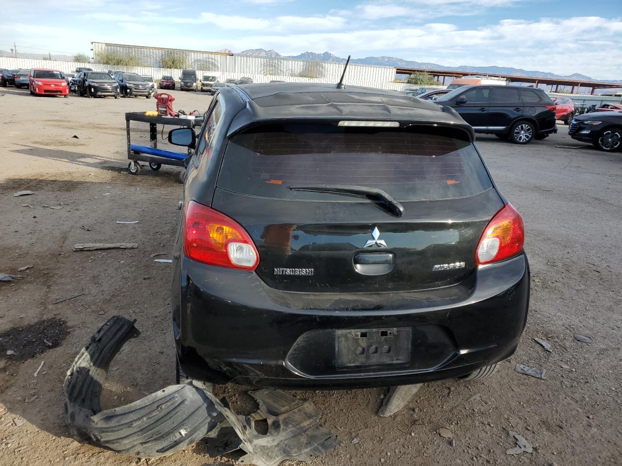 2015 Mitsubishi Mirage VIN ML32A3HJ9FH010124 Copart auction photo, front end / frame damage damage thumbnail 6