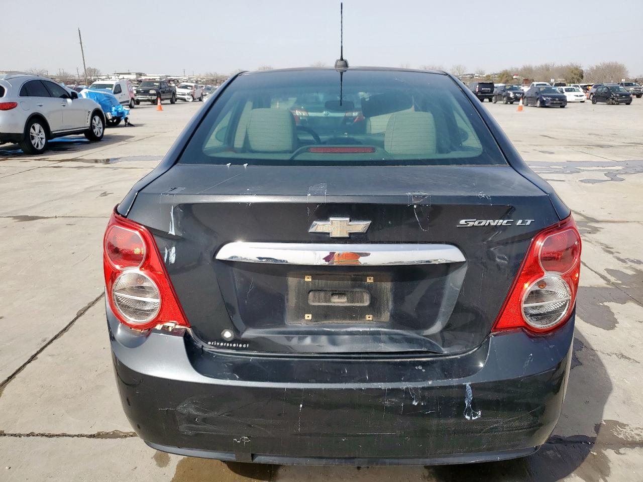 2015 Chevrolet Sonic VIN 1G1JC5SH9F4100748 Copart auction photo, front end / rear end damage thumbnail 6