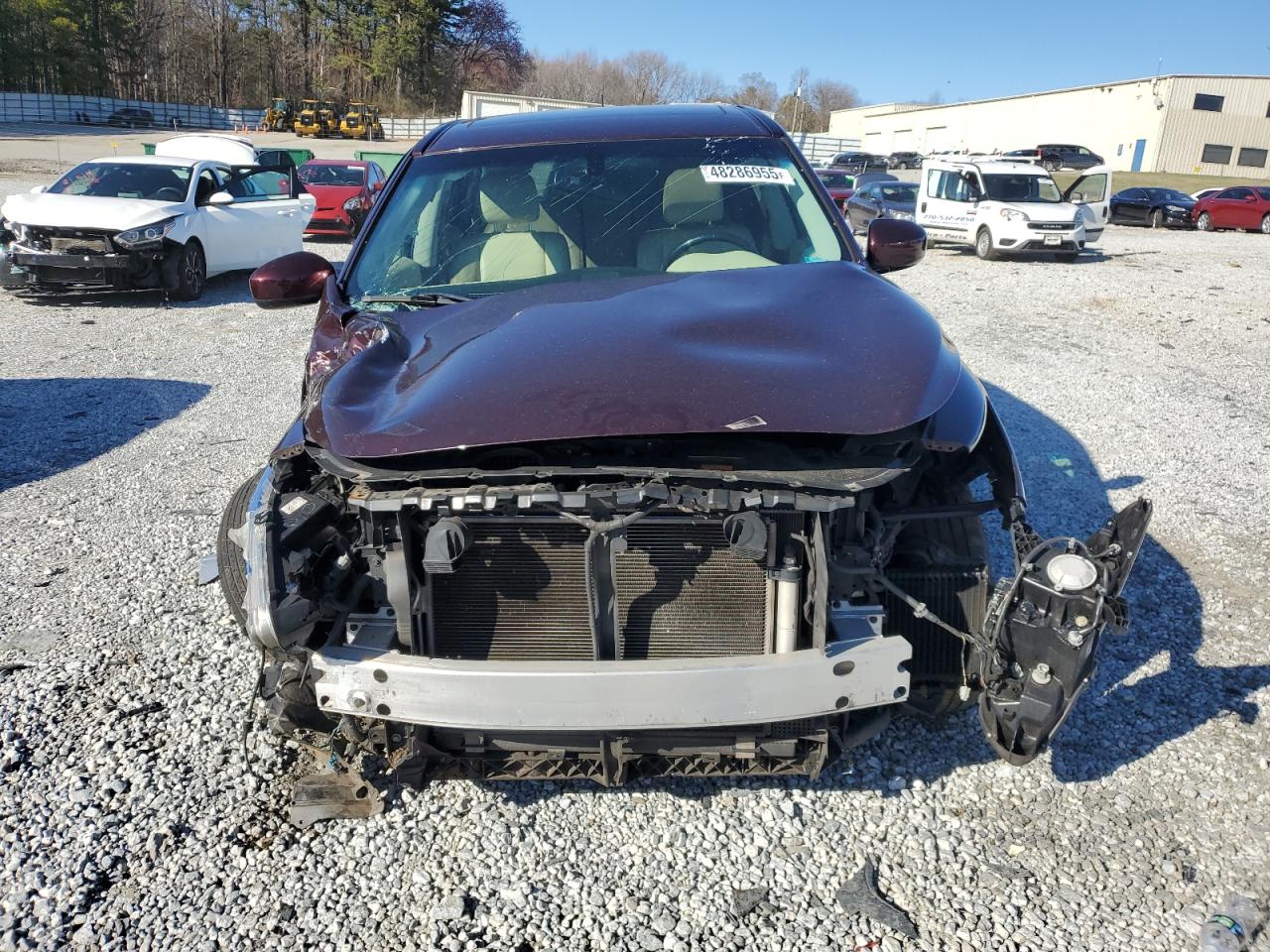2015 Infiniti QX60 VIN 5N1AL0MN0FC548763 Copart auction photo, front end damage thumbnail 5