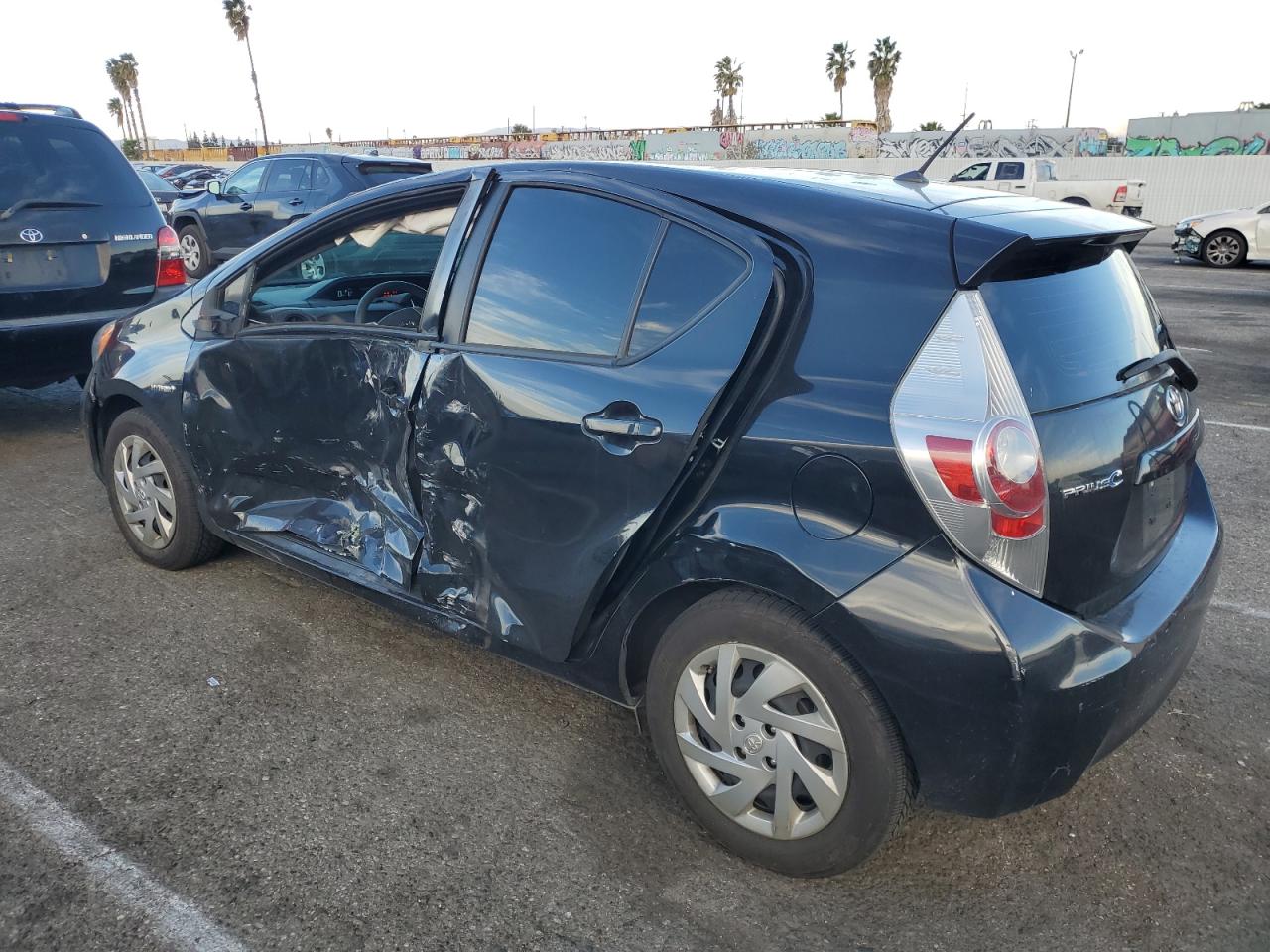 2014 Toyota Prius VIN JTDKDTB35E1075493 Copart auction photo, all over damage thumbnail 2