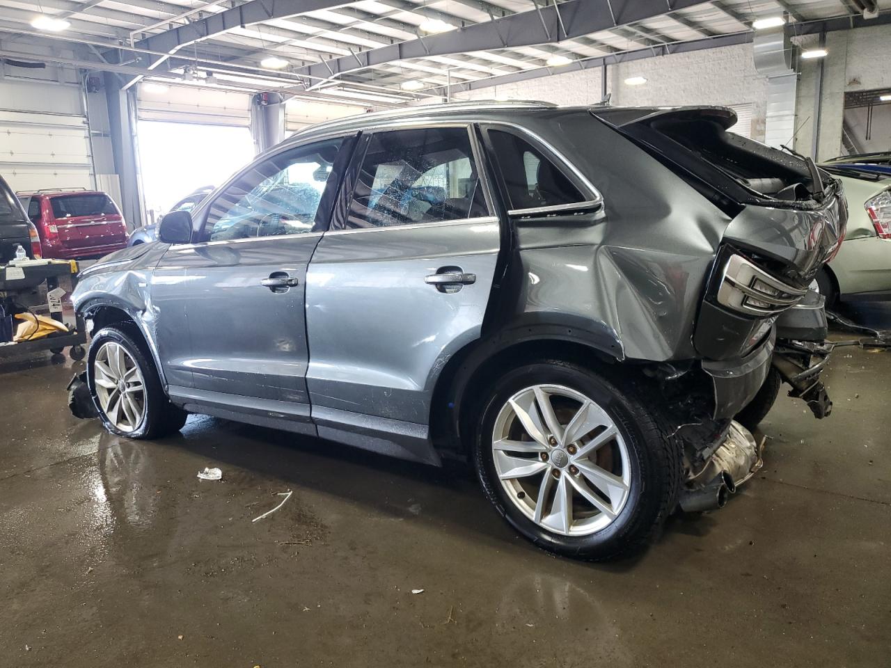 2018 Audi Q3 VIN WA1JCCFS2JR018156 Copart auction photo, all over damage thumbnail 2
