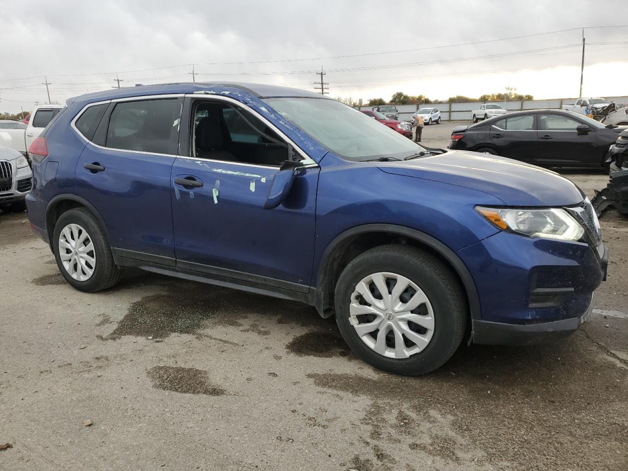 2018 Nissan Rogue VIN 5N1AT2MV4JC732821 Copart auction photo, top/roof / side damage thumbnail 4
