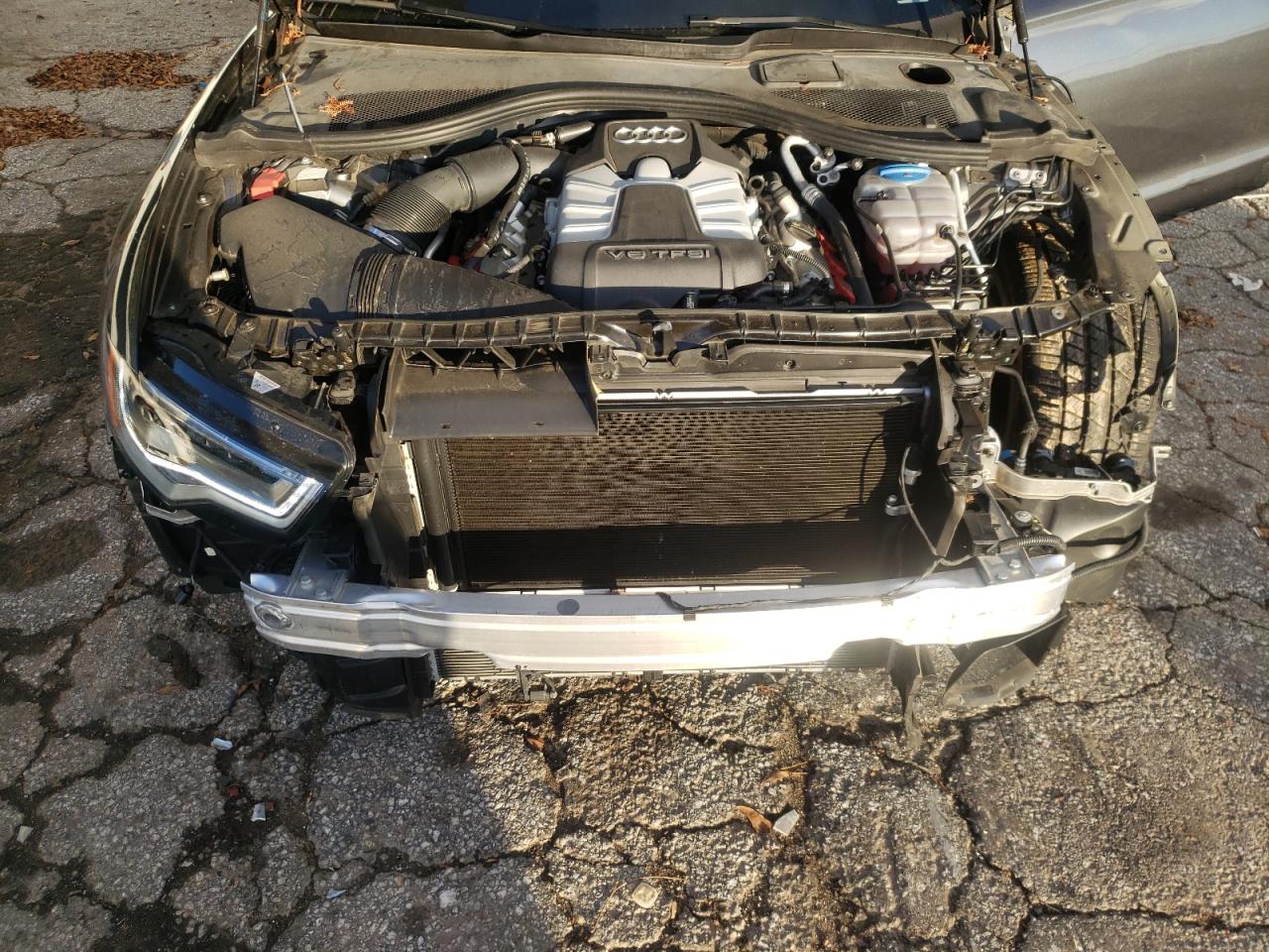 2014 Audi A6 VIN WAUHGAFC7EN136381 Copart auction photo, front end / side damage thumbnail 11