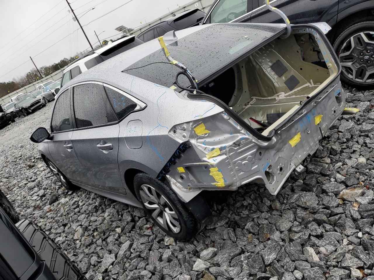 2022 Honda Civic VIN 2HGFE2F28NH546727 Copart auction photo, rear end damage thumbnail 2