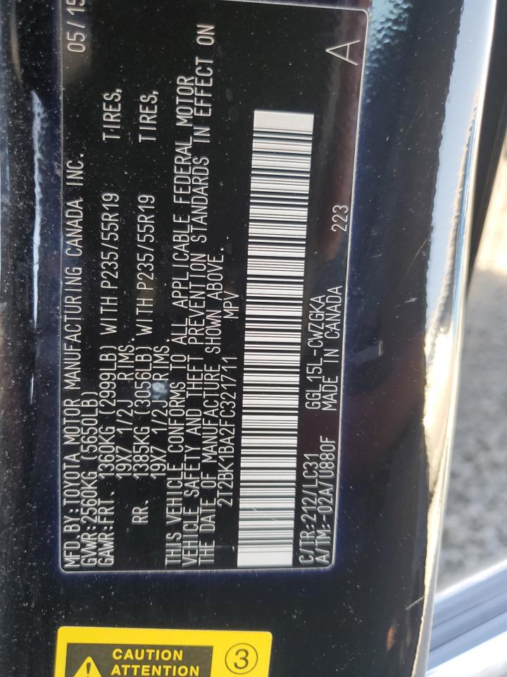 2015 Lexus RX VIN 2T2BK1BA2FC321711 Copart auction photo, front end / minor dent/scratches damage thumbnail 15