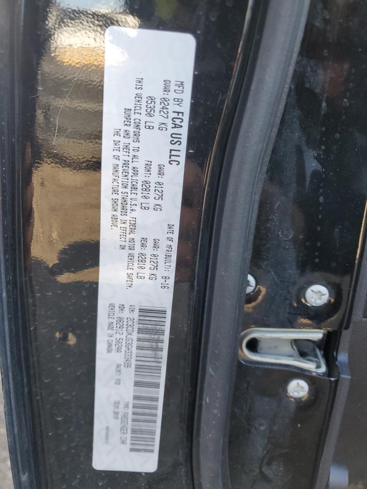 2016 Dodge Charger VIN 2C3CDXJG3GH333499 Copart auction photo, side damage thumbnail 12