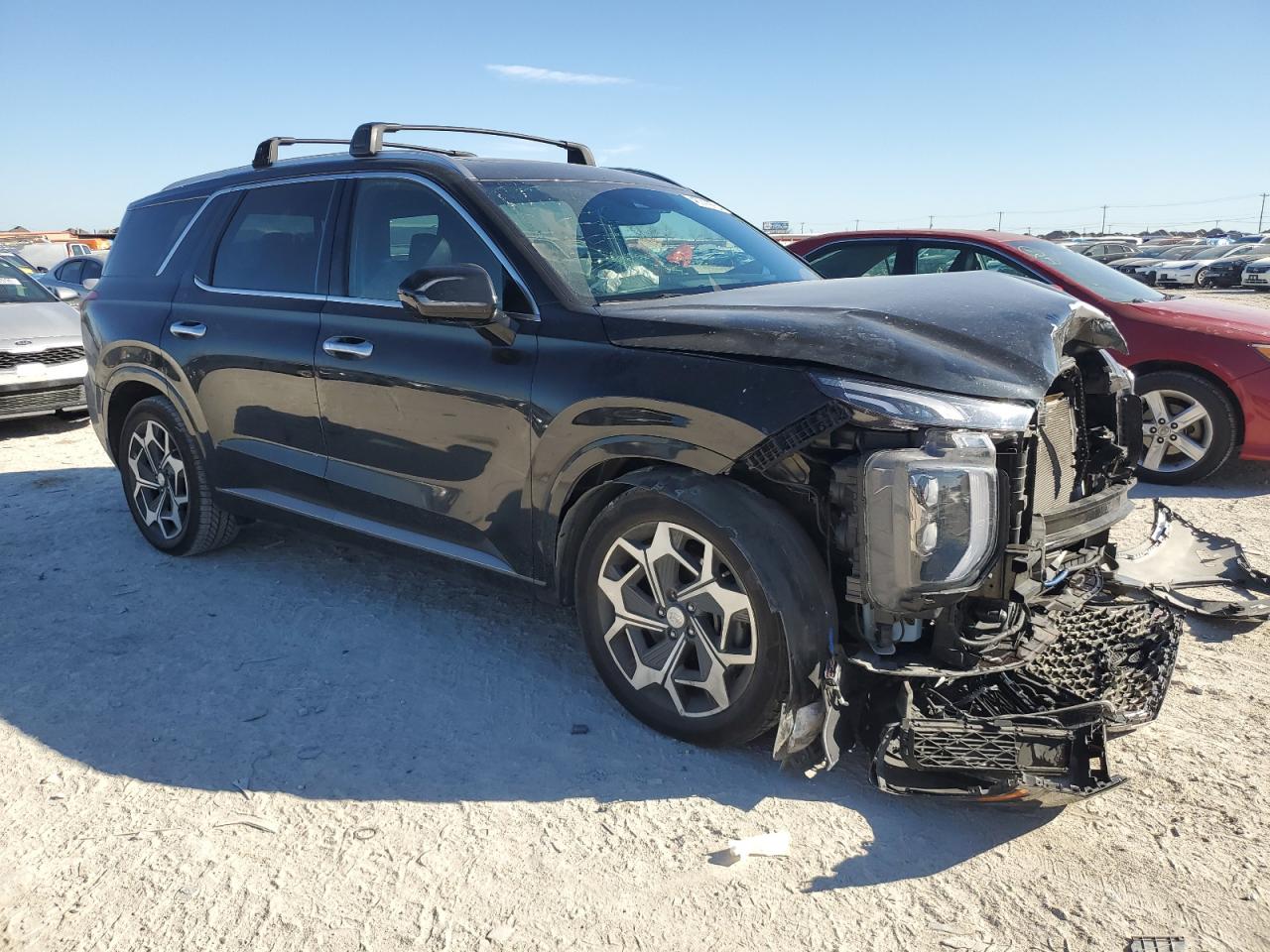 2022 Hyundai Palisade VIN KM8R74HE0NU389471 Copart auction photo, front end damage thumbnail 4