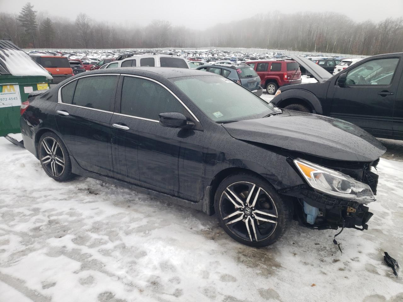 2017 Honda Accord VIN 1HGCR2F55HA229864 Copart auction photo, front end damage thumbnail 4