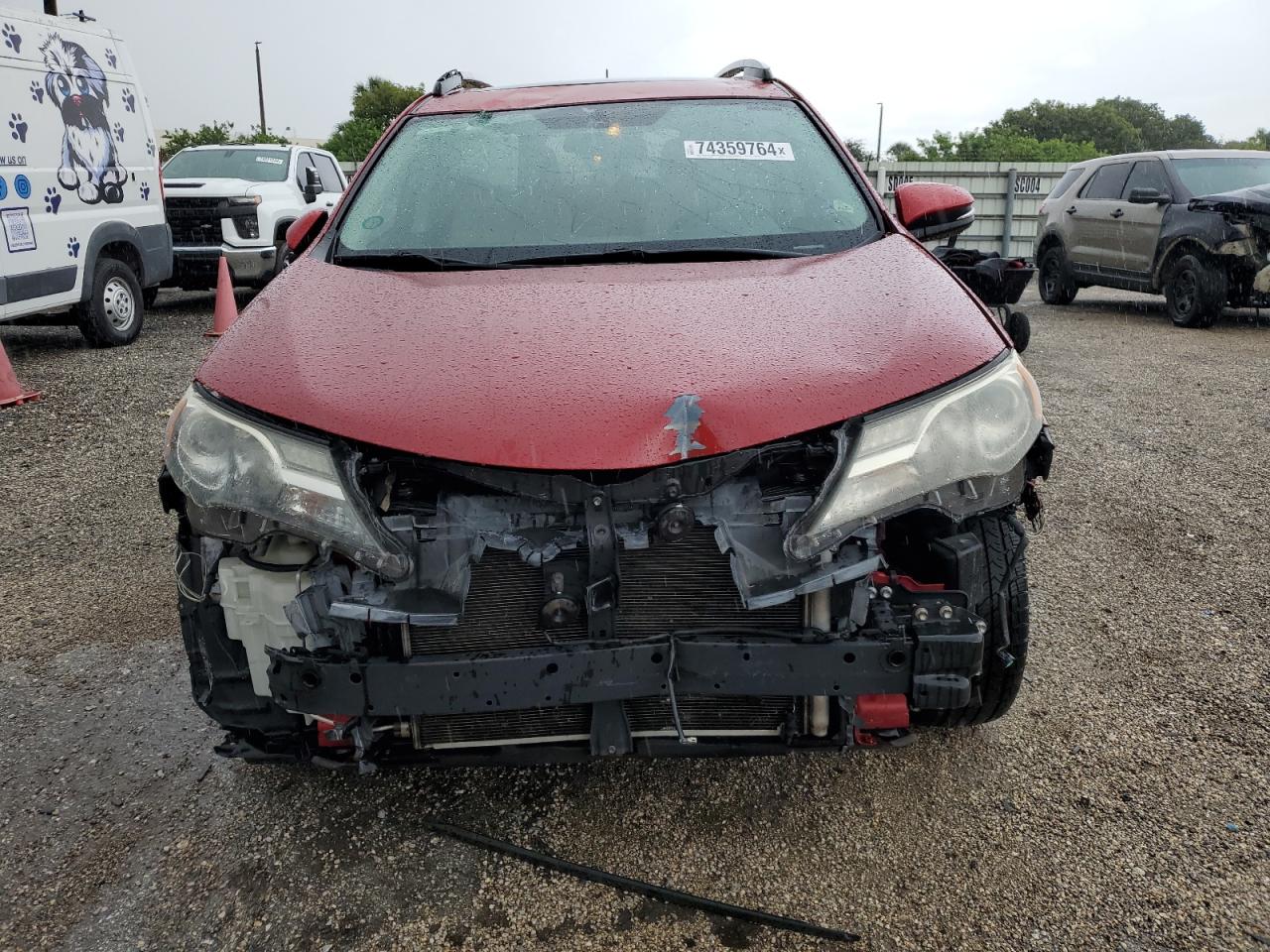 2015 Toyota RAV 4 VIN 2T3WFREV0FW182644 Copart auction photo, front end damage thumbnail 5