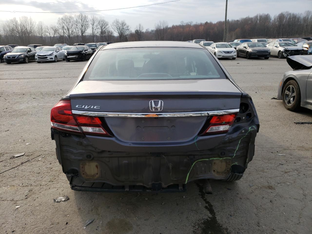 2014 Honda Civic VIN 2HGFB2F8XEH546211 Copart auction photo, rear end damage thumbnail 6