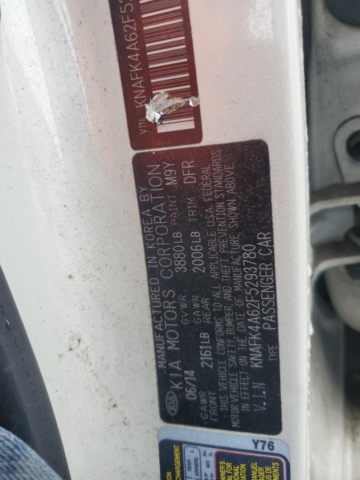 2015 KIA Forte VIN KNAFK4A62F5293780 Copart auction photo, side damage thumbnail 12