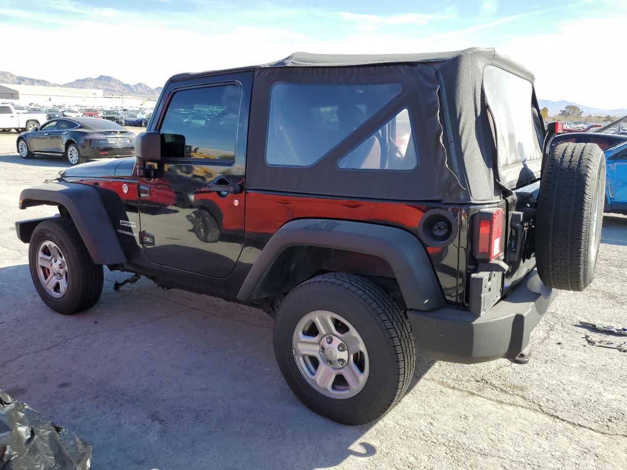 2014 Jeep Wrangler VIN 1C4AJWAG8EL190765 Copart auction photo, front end damage thumbnail 2