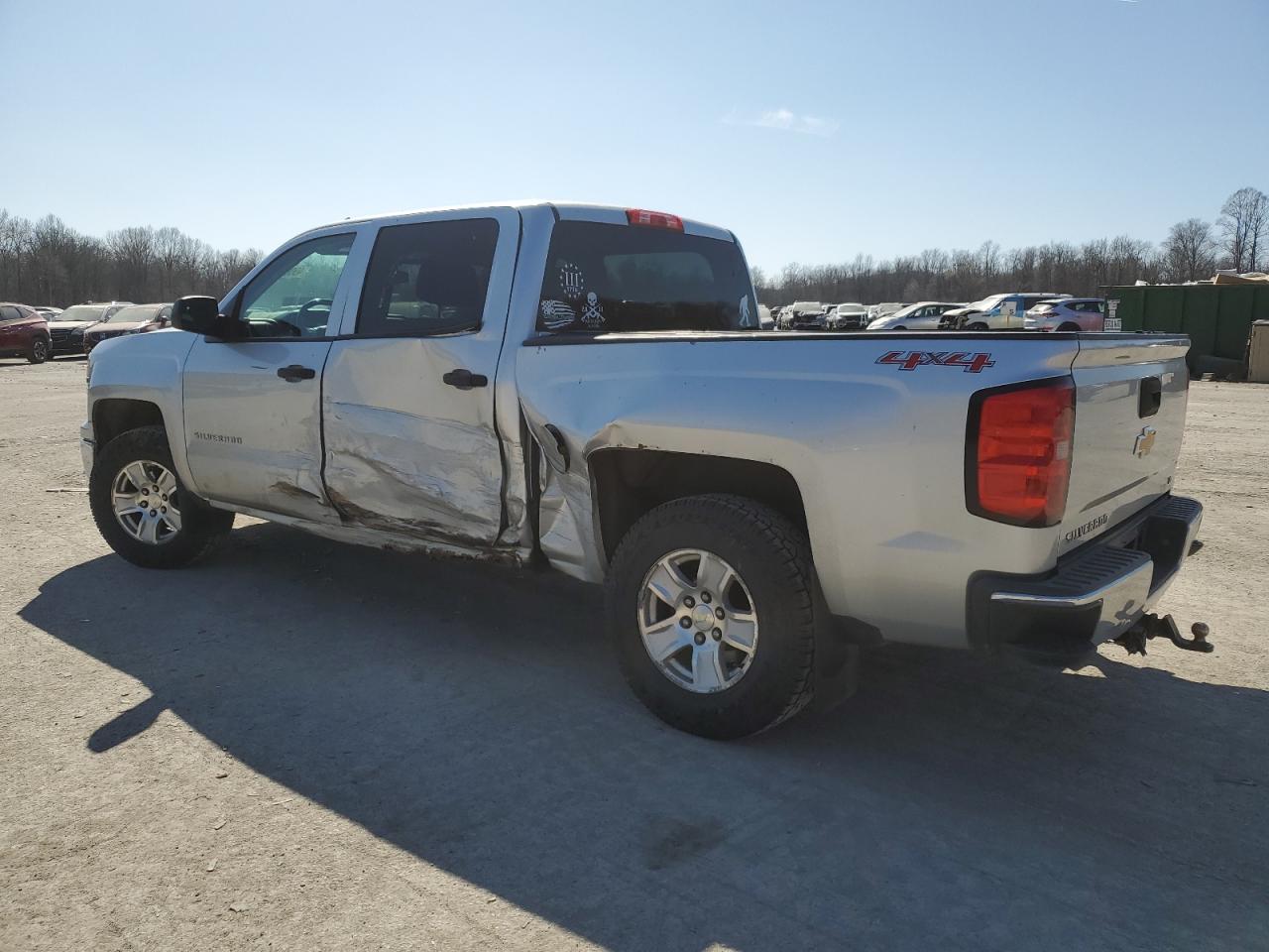 2014 Chevrolet Silverado VIN 3GCUKREH1EG371055 Copart auction photo, side damage thumbnail 2