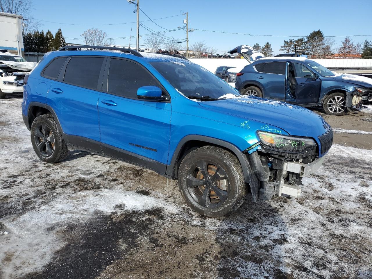 2020 Jeep Grand Cherokee VIN 1C4PJMLX9LD625666 Copart auction photo, front end / side damage thumbnail 4