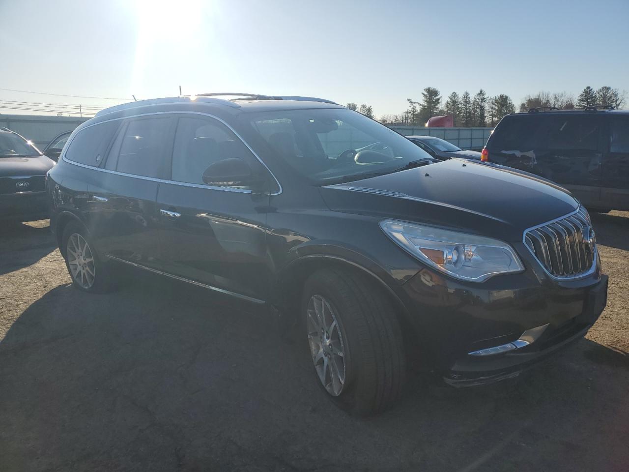 2015 Buick Enclave VIN 5GAKVBKD3FJ290860 Copart auction photo, front end / undercarriage damage thumbnail 4