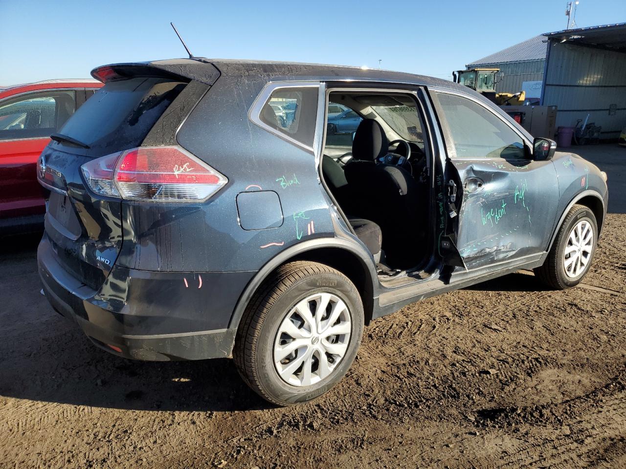 2016 Nissan Rogue VIN 5N1AT2MV1GC749195 Copart auction photo, side damage thumbnail 3
