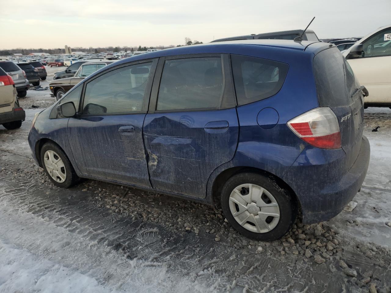 2013 Honda Fit VIN JHMGE8G33DC076443 Copart auction photo, side damage thumbnail 2