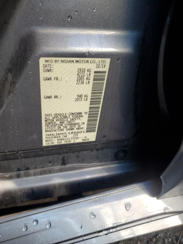 2015 Nissan Altima VIN 1N4AL3APXFC186605 Copart auction photo, front end damage thumbnail 12