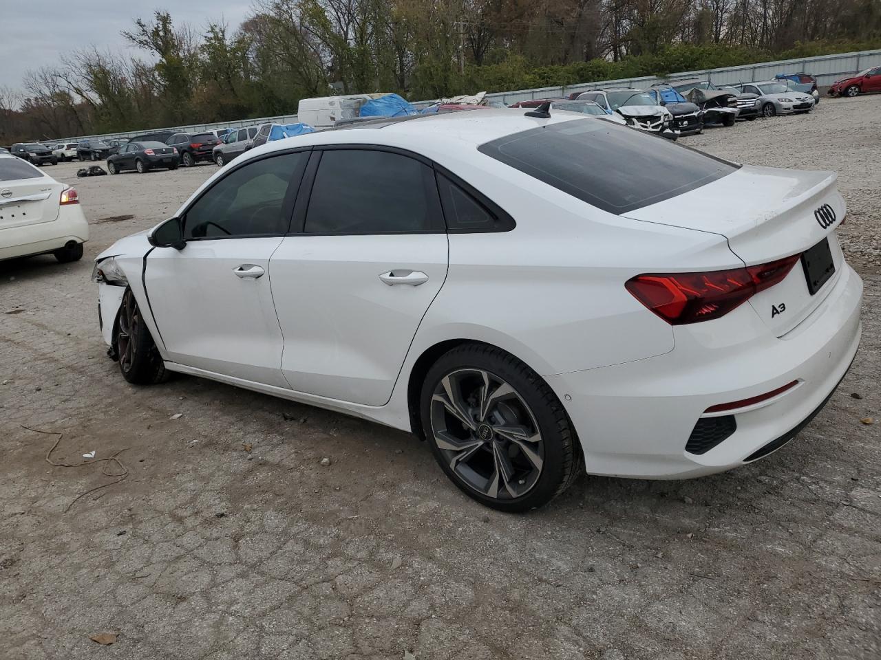 2023 Audi A3 VIN WAUAUDGY5PA037686 Copart auction photo, side / undercarriage damage thumbnail 2