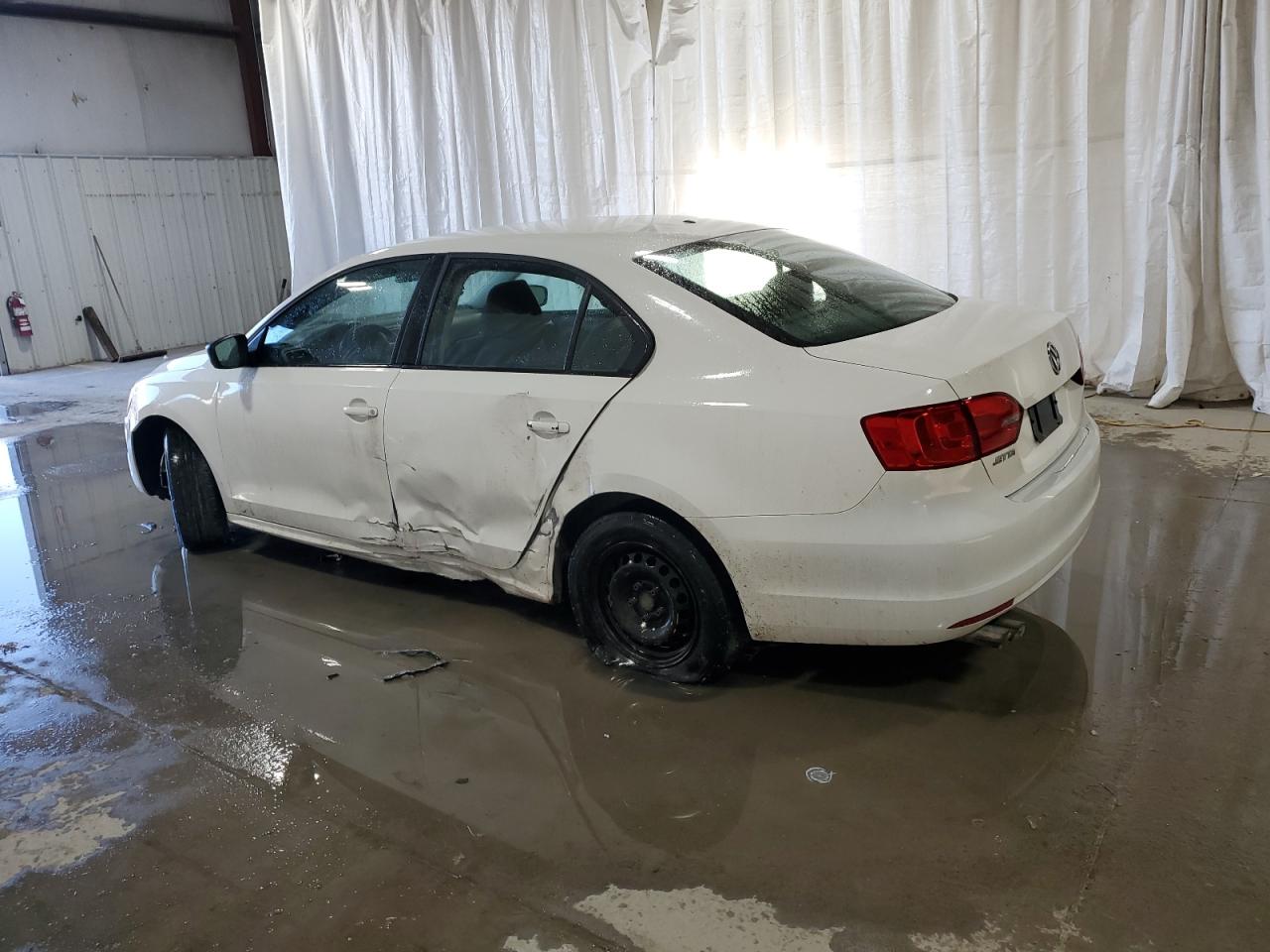 2014 Volkswagen Jetta VIN 3VW2K7AJ0EM375696 Copart auction photo, side / front end damage thumbnail 2