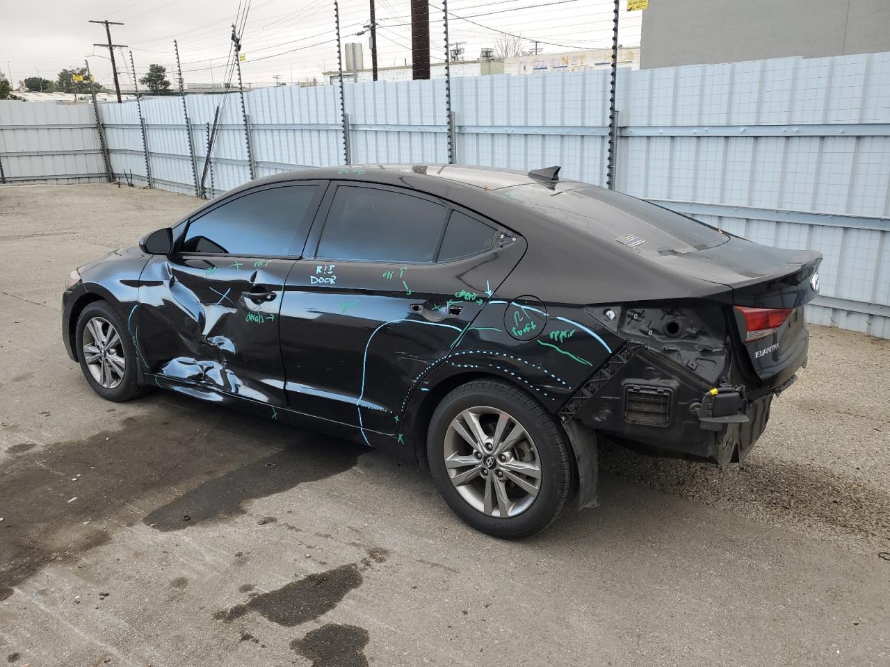 2018 Hyundai Elantra VIN KMHD84LF0JU612786 Copart auction photo, all over damage thumbnail 2