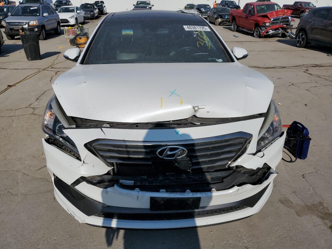 2015 Hyundai Sonata VIN 5NPE34AB3FH251272 Copart auction photo, front end damage thumbnail 5
