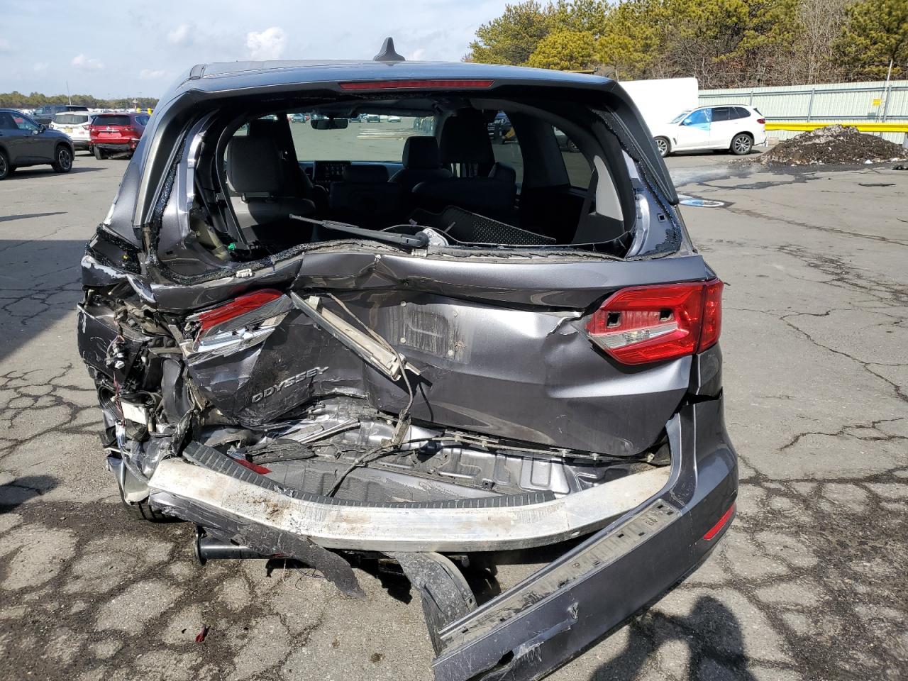2019 Honda Odyssey VIN 5FNRL6H79KB028998 Copart auction photo, rear end / side damage thumbnail 6