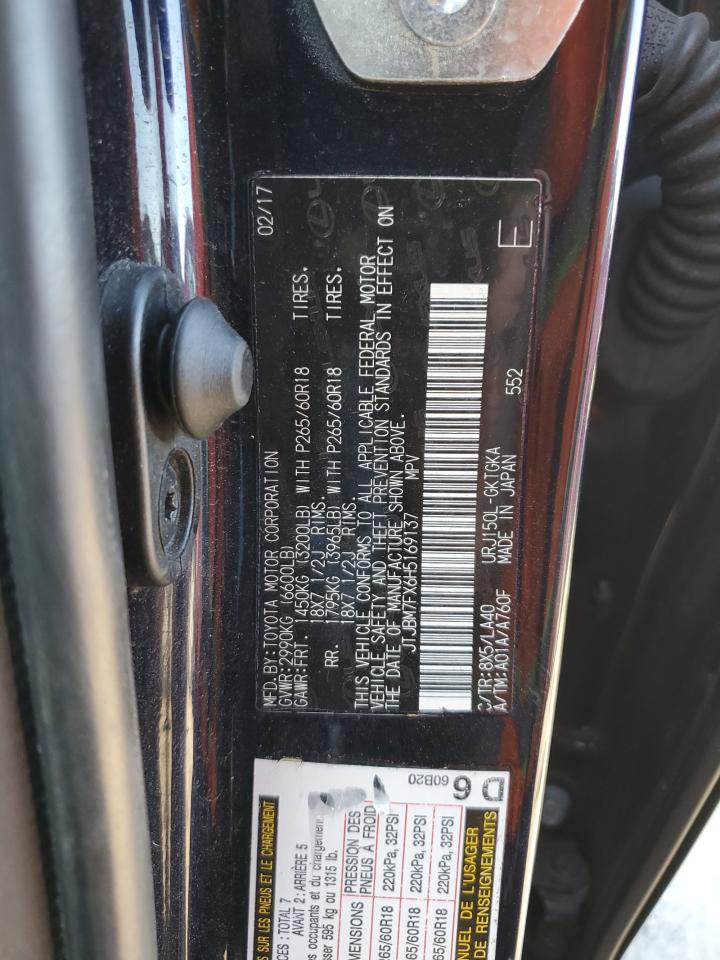 2017 Lexus GX VIN JTJBM7FX6H5169137 Copart auction photo, front end damage thumbnail 16