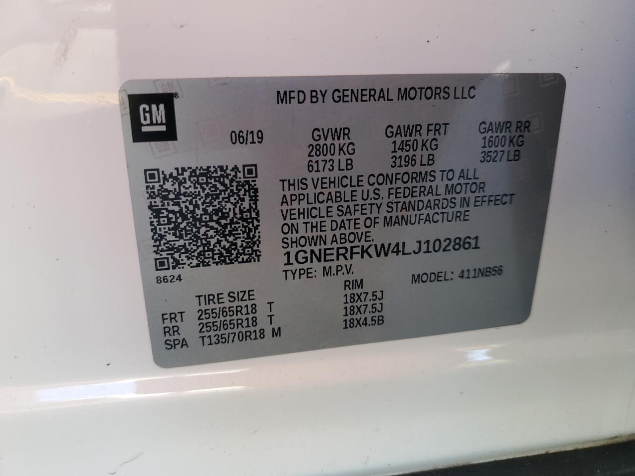 2020 Chevrolet Traverse VIN 1GNERFKW4LJ102861 Copart auction photo, front end damage thumbnail 13