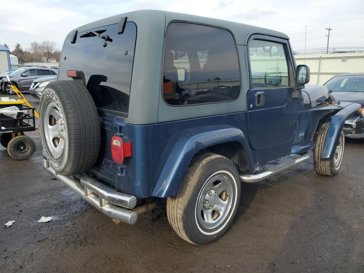 2003 Jeep Wrangler VIN 1J4FA39S93P352545 Copart auction photo, front end damage thumbnail 3