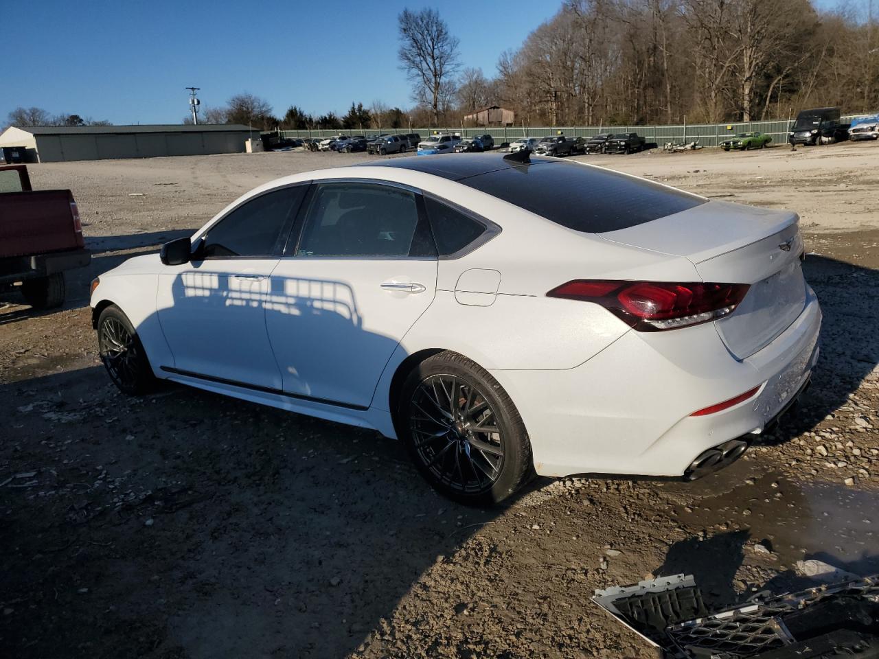 2018 Genesis G80 VIN KMHGN4JB5JU224913 Copart auction photo, front end damage thumbnail 2