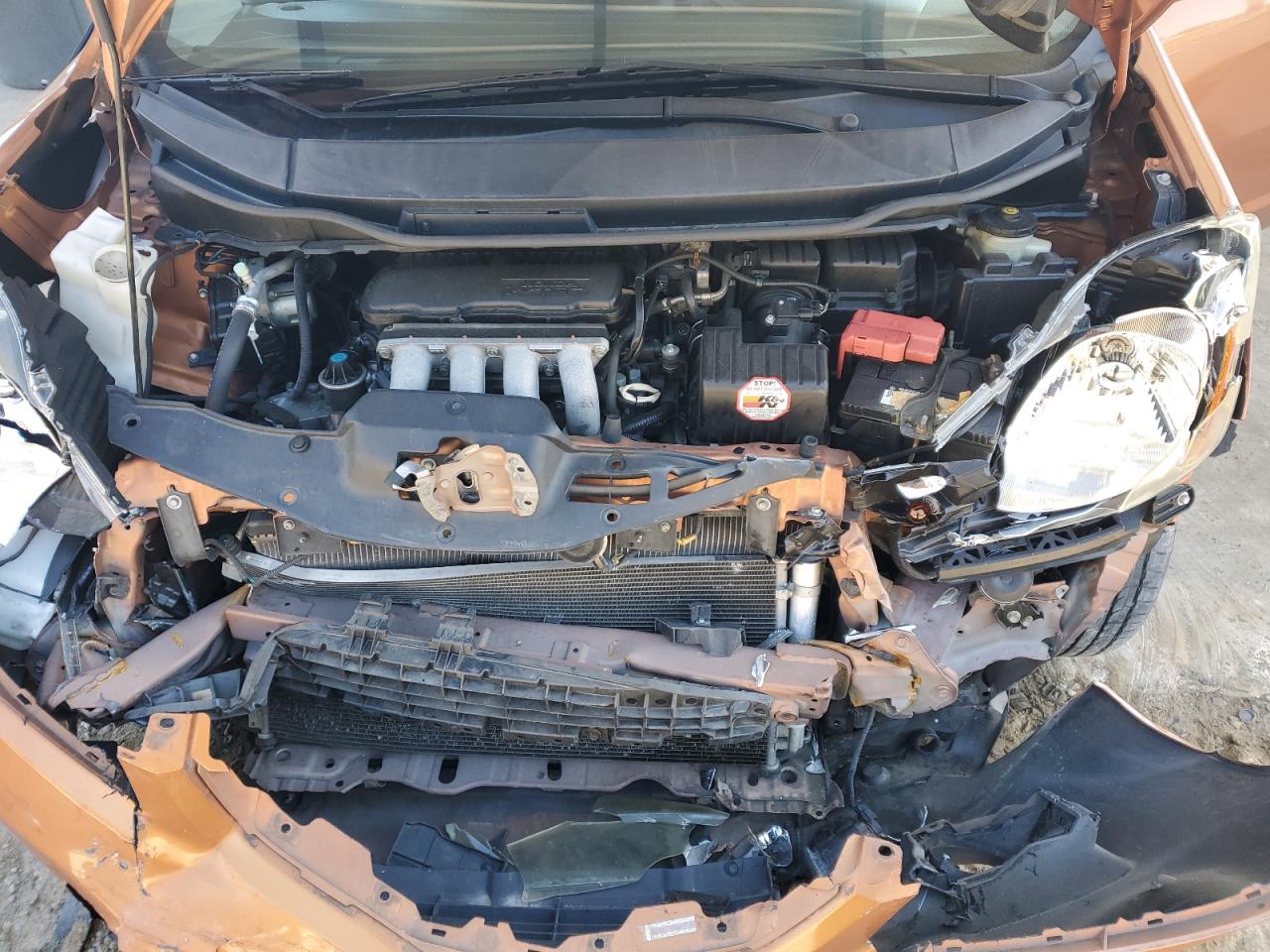 2011 Honda Fit VIN JHMGE8H55BC008190 Copart auction photo, front end damage thumbnail 12