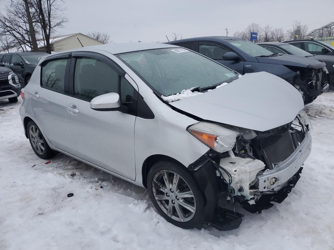 2012 Toyota Yaris VIN JTDKTUD39CD517600 Copart auction photo, front end damage thumbnail 4