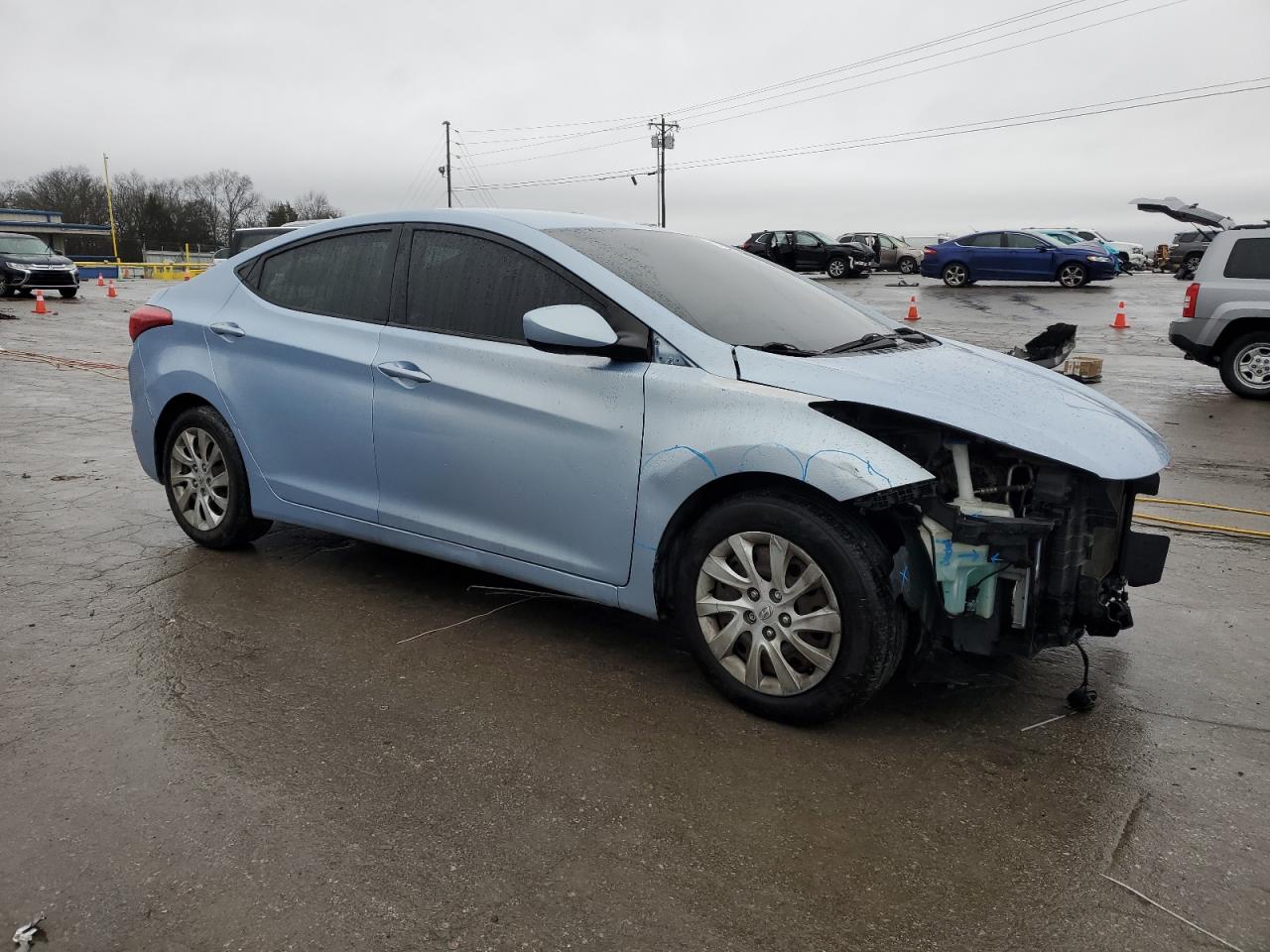 2012 Hyundai Elantra VIN KMHDH4AE2CU466579 Copart auction photo, front end damage thumbnail 4