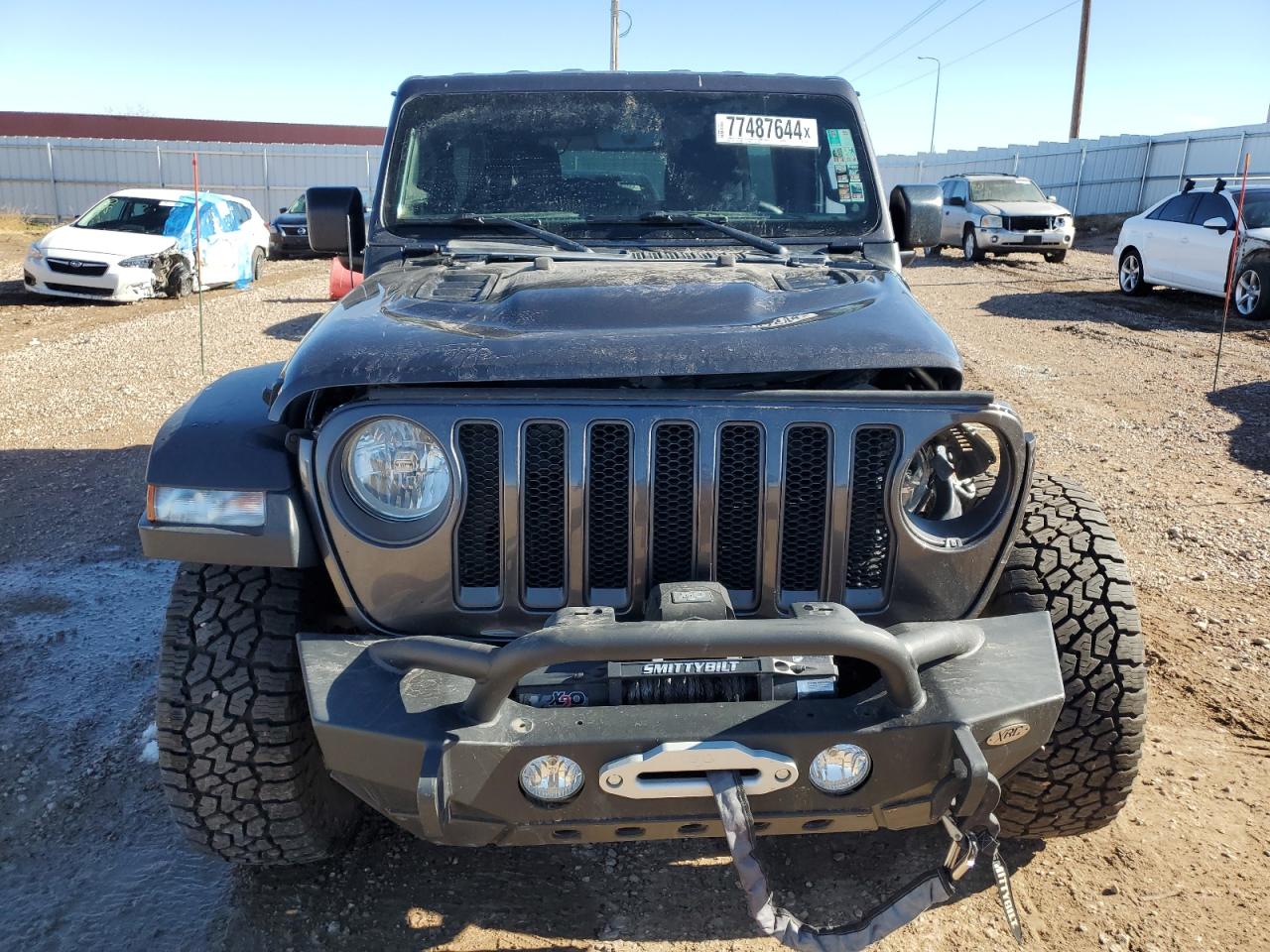 2018 Jeep Wrangler VIN 1C4HJXFG5JW183889 Copart auction photo, front end / side damage thumbnail 5