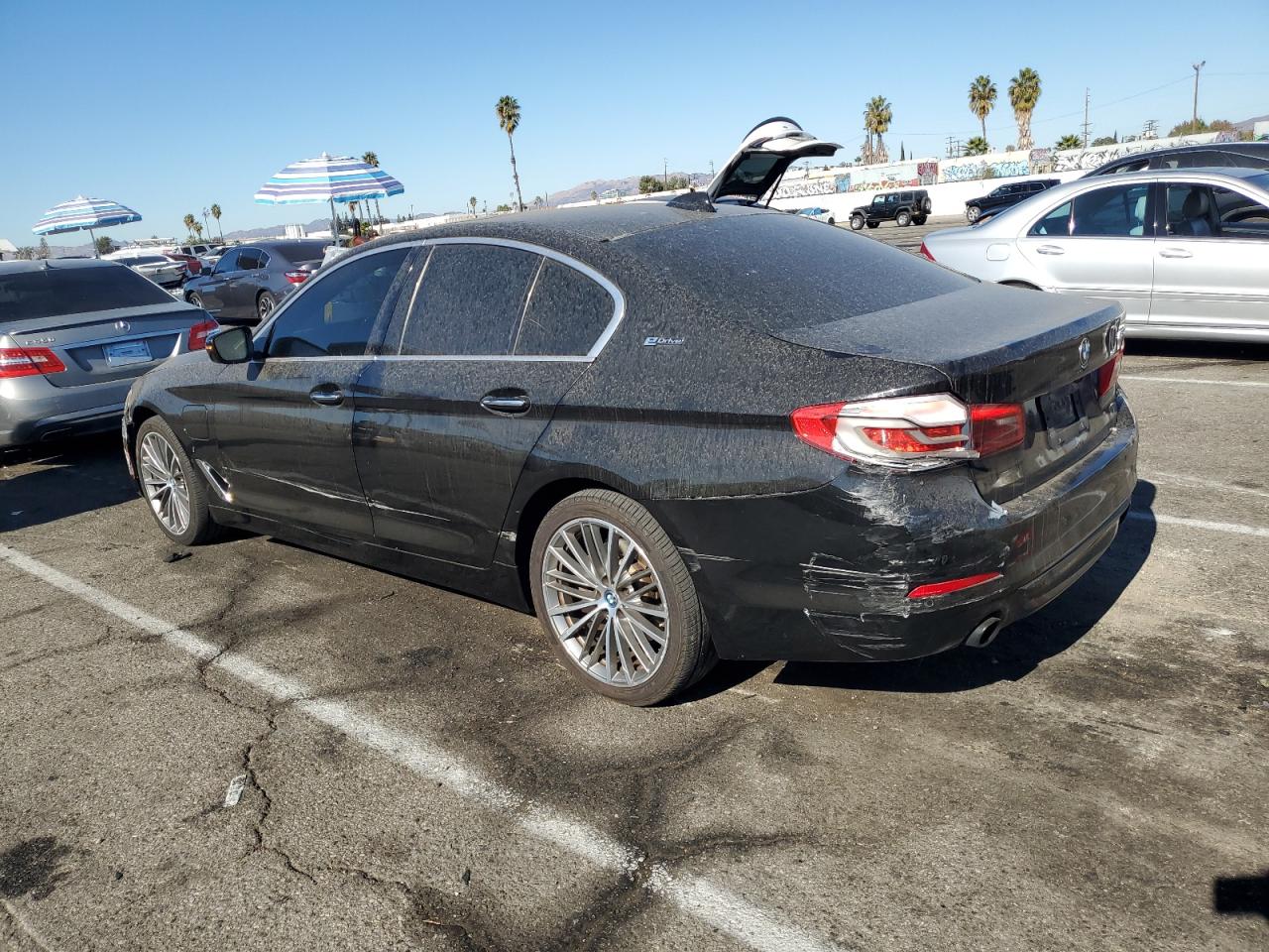 2018 BMW 5er VIN WBAJA9C53JB252325 Copart auction photo, front end / rear end damage thumbnail 2