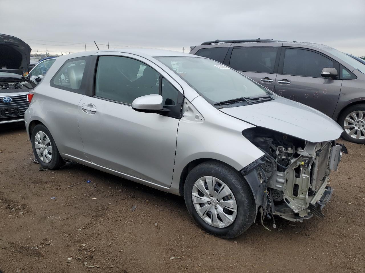 2014 Toyota Yaris VIN VNKJTUD36EA006305 Copart auction photo, front end damage thumbnail 4