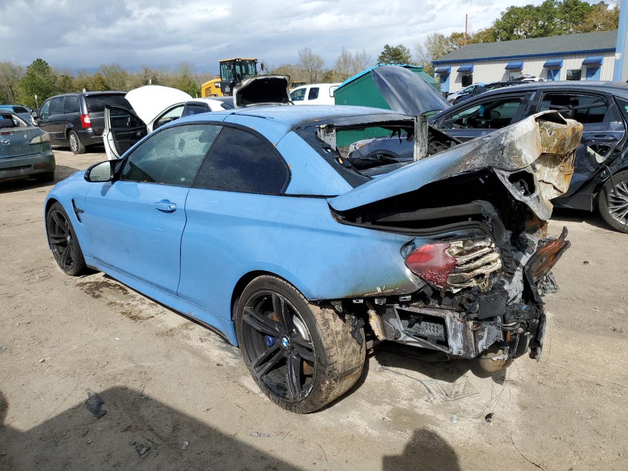 2016 BMW M4 VIN WBS3U9C5XGP970025 Copart auction photo, rear end / burn damage thumbnail 2